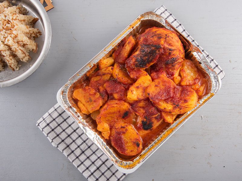 Potatoes With Meat Tray