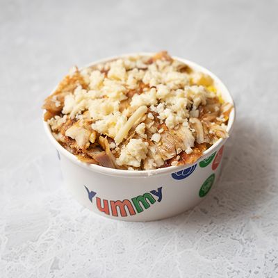 Chicken Shawarma Fatteh With Mozzarella Cheese