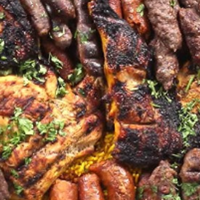 3/4 Chicken, 3/4 Kofta With 1/4 Mombar