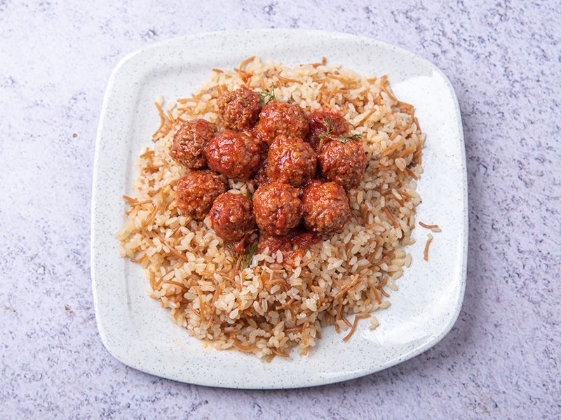 White Rice With Dawood Basha Kofta