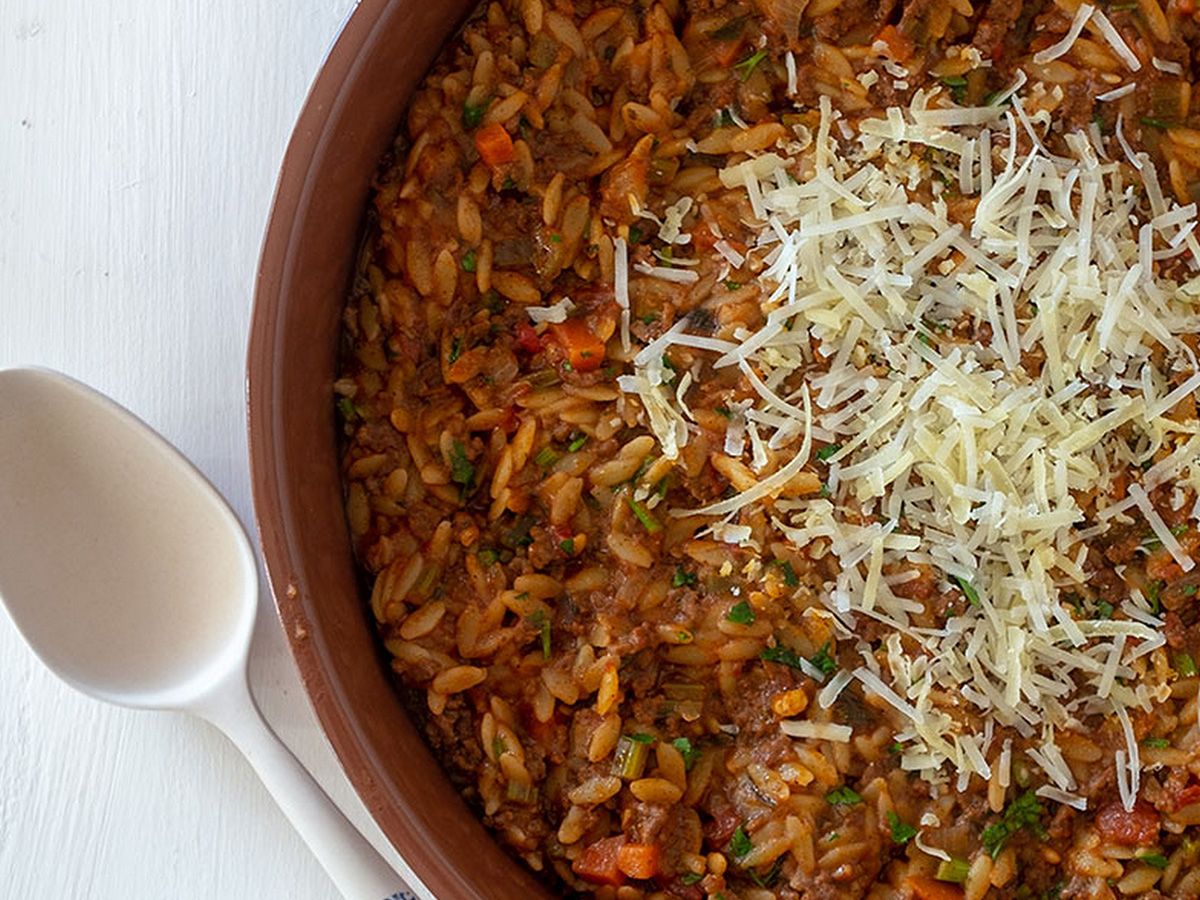 Orzo Bram With Minced Meat