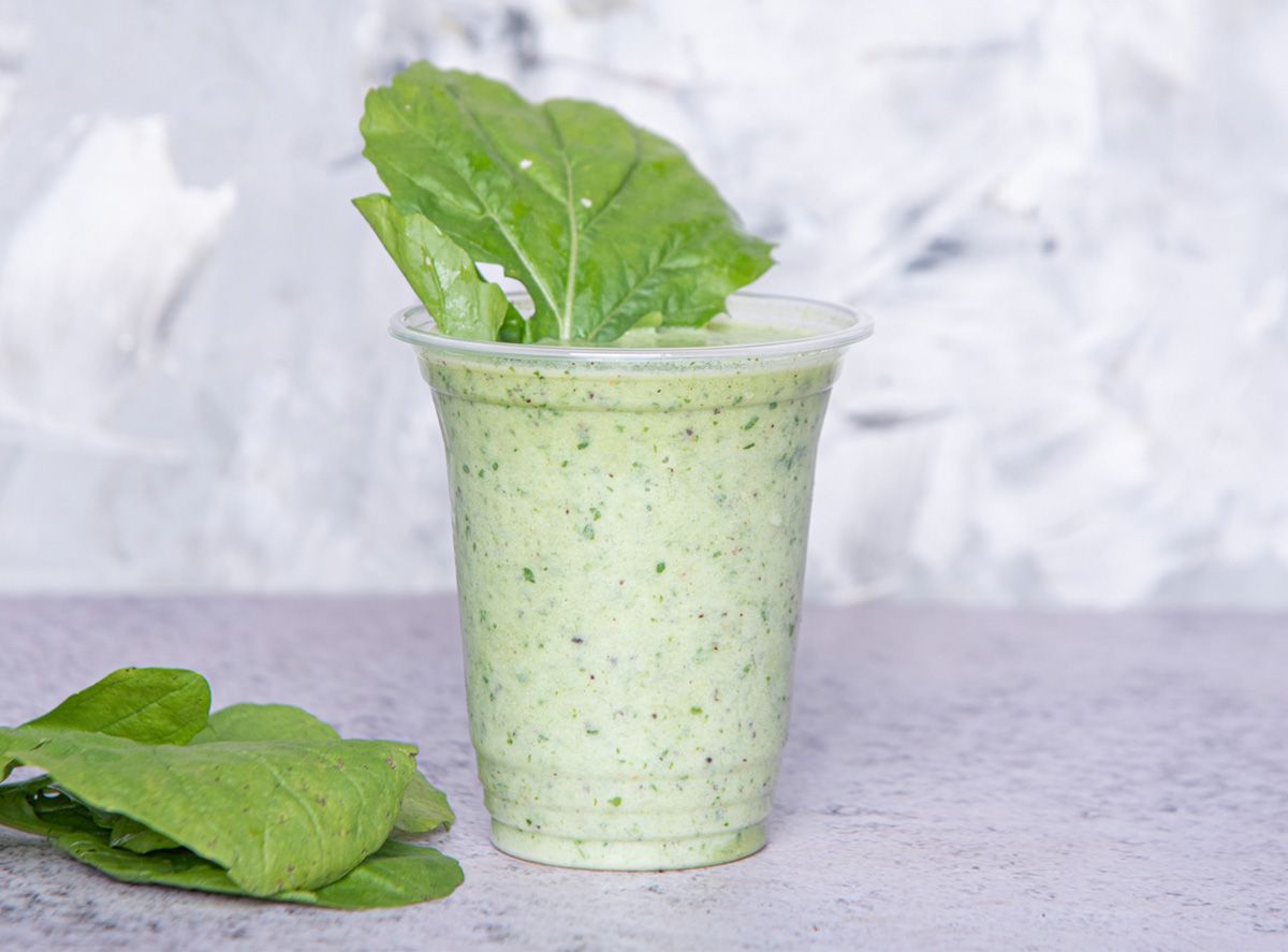 Arugula With Milk And Ice Cream Juice