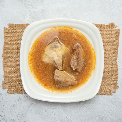 طاجن لحم مع شوربة