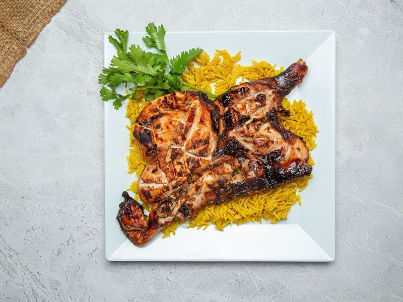 Half boneless chicken plate