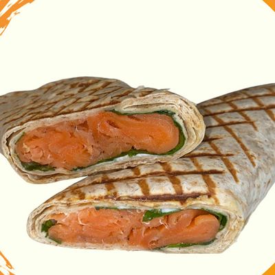 Smoked salmon wrap