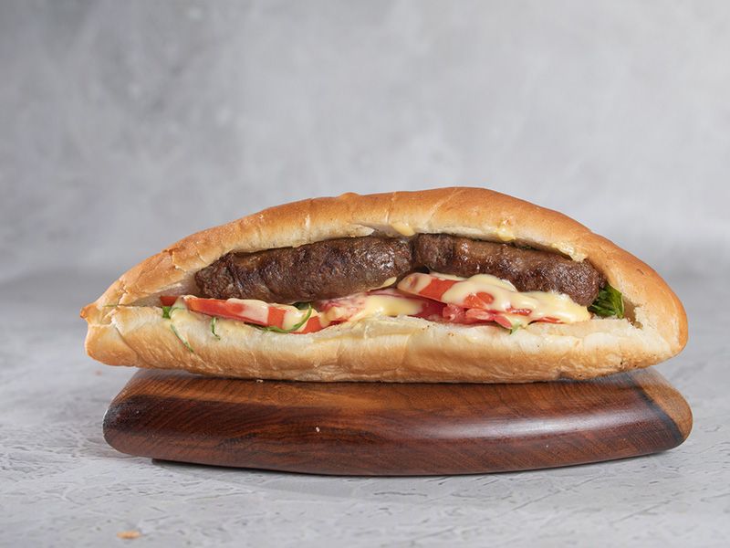 Grilled Oriental Sausage Sandwich