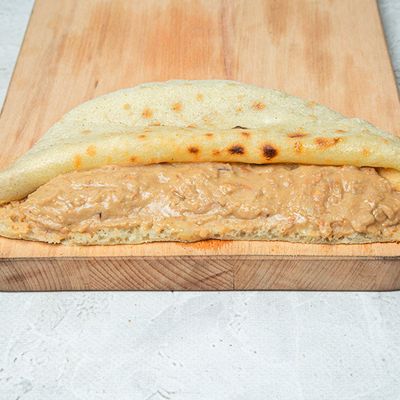 Foul With Eggplant Sandwich