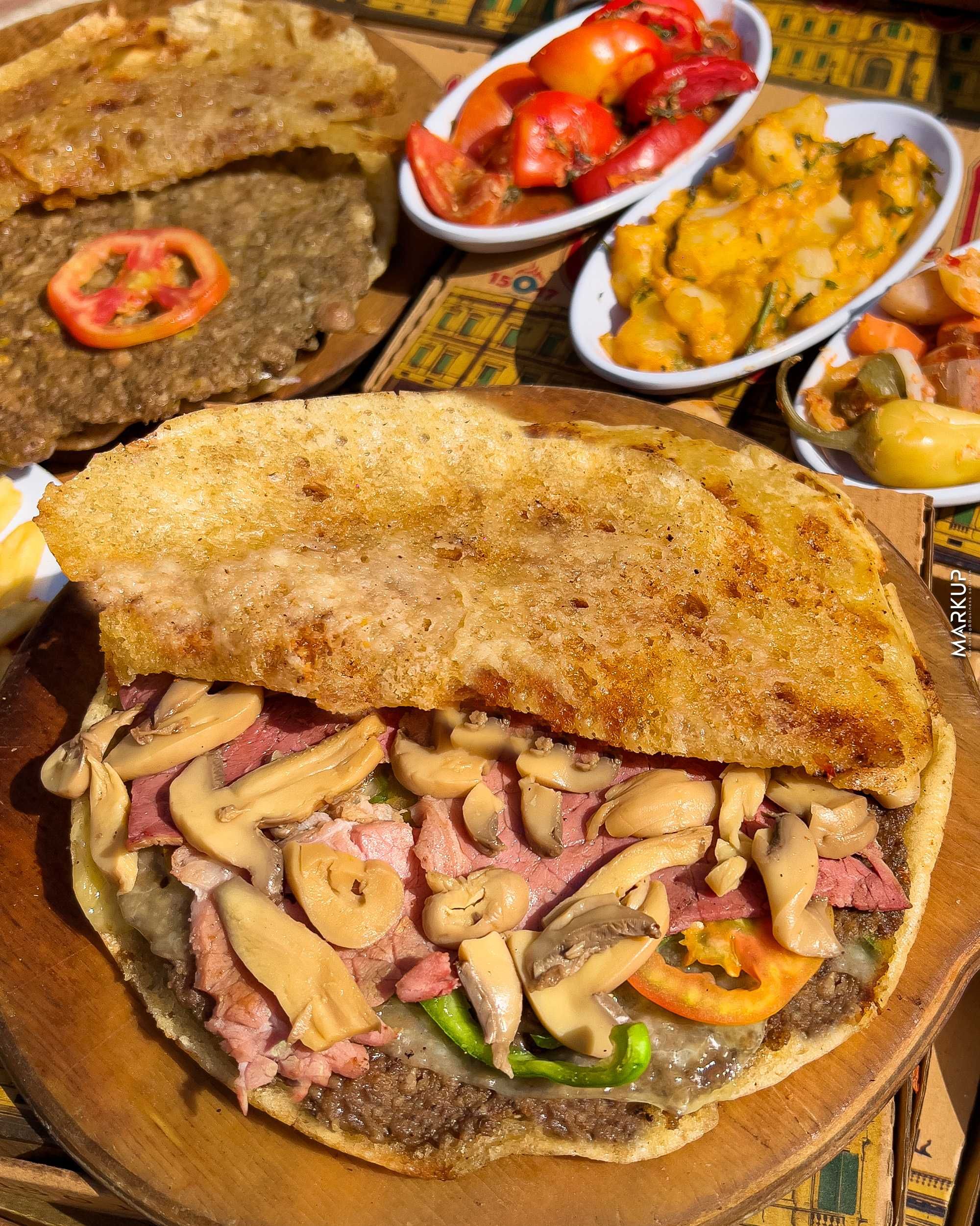 Mix Beef Bacon and Mushroom Hawawshi