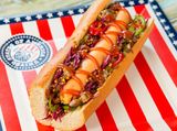 Spicy Hot Dog Sandwich