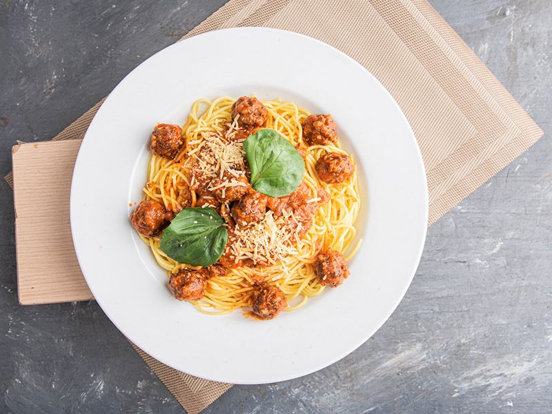 Marinara With Meatballs Pasta