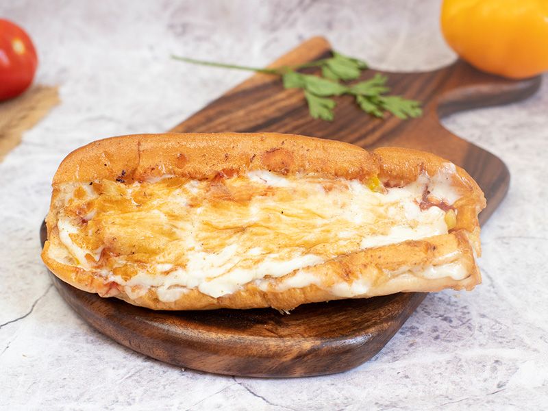 Omelette With Mozzarella Cheese Sandwich