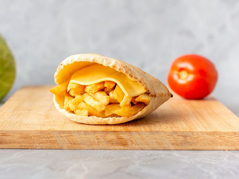 Fries With Cheddar Cheese Sandwich