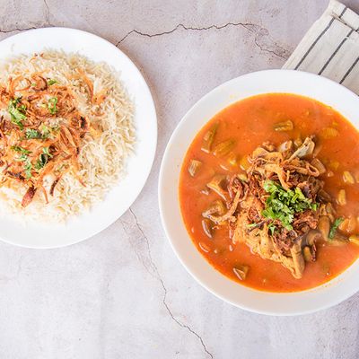 Okra Broth with meat