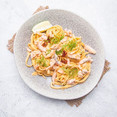 Pasta Salmon And Shrimp
