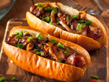 Mixed cheese sausage sandwich