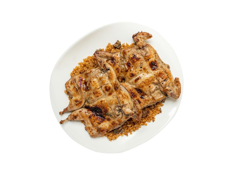 2 Charcoal grilled quail