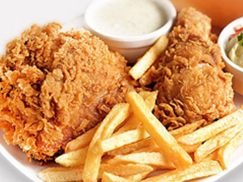 2 Pieces Of Broast Chicken Meal - Breast And Wing