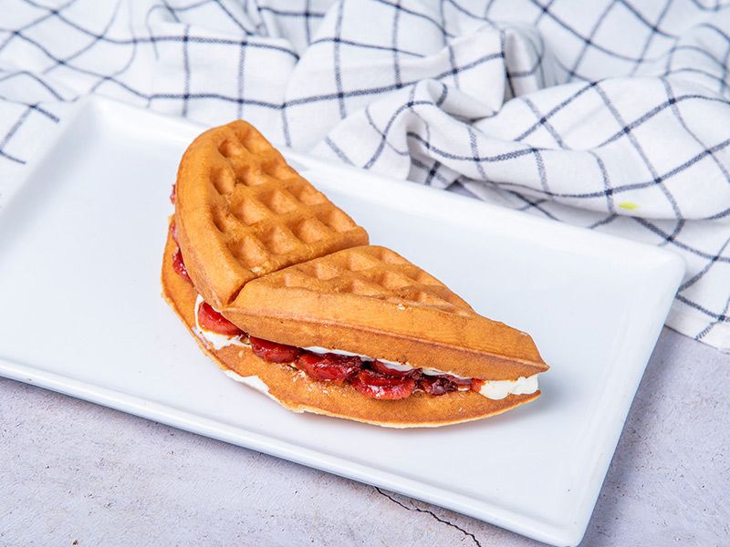 Hot Dog and Cheese Waffle