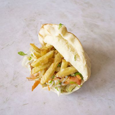 French Fries With Baba Ganoush