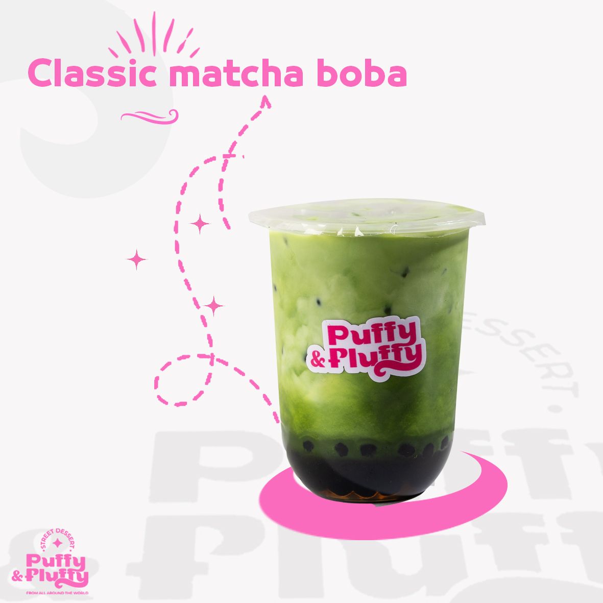 Matcha with Boba Pure