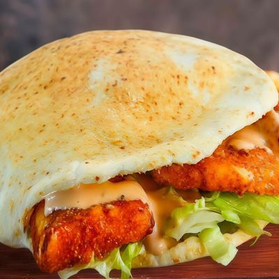 Fried roumi cheese