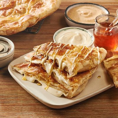 Sweet Pastry with Cream and Honey