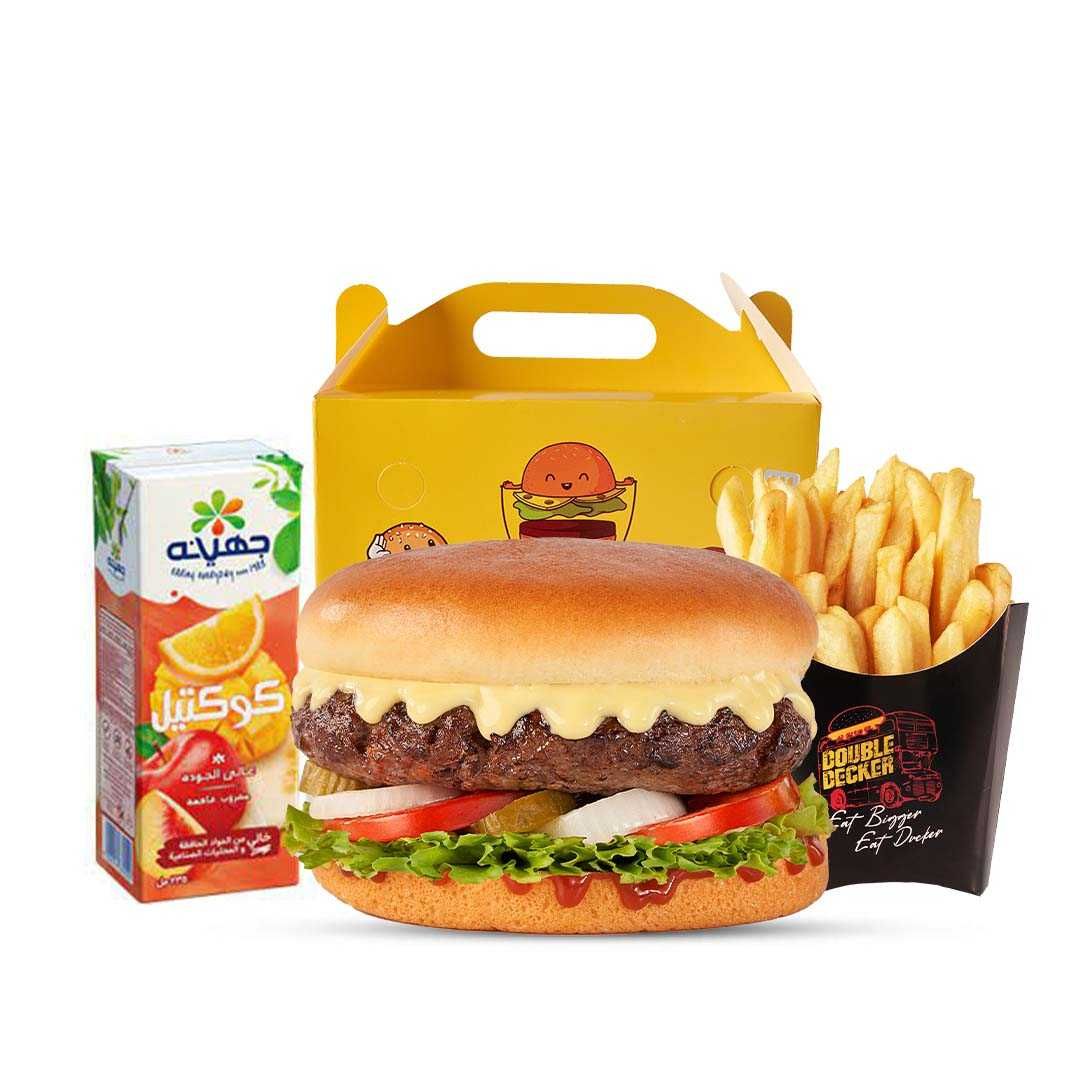 Beef Sandwich, Fries, Juice, and Gift