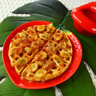Caramel Banana Waffle