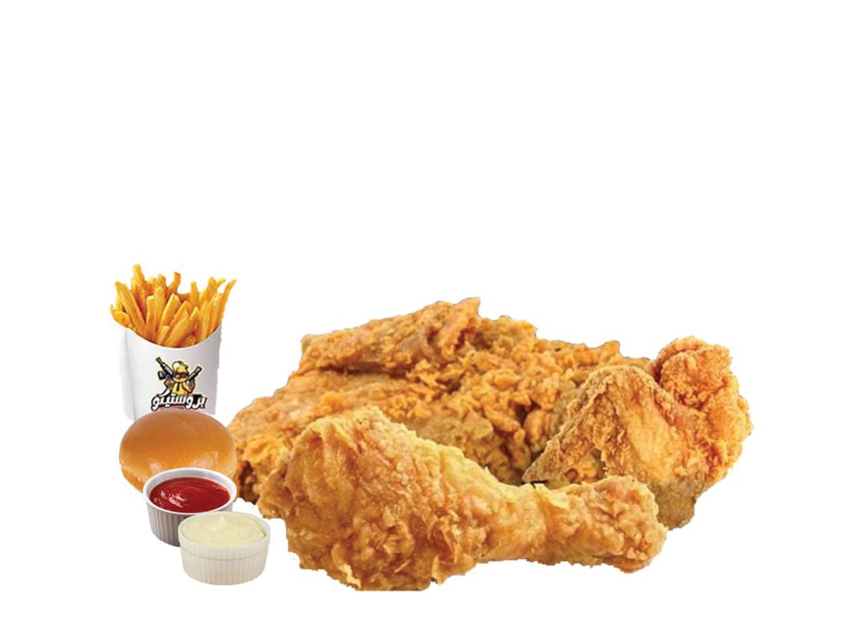3 Broasted Chicken pieces