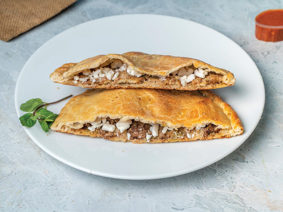 Meat Hawawshi With Roumi Cheese And Meat Luncheon