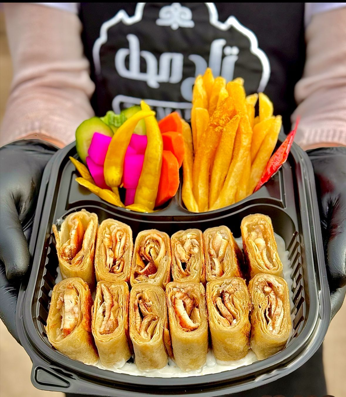 Arabic shawarma meal