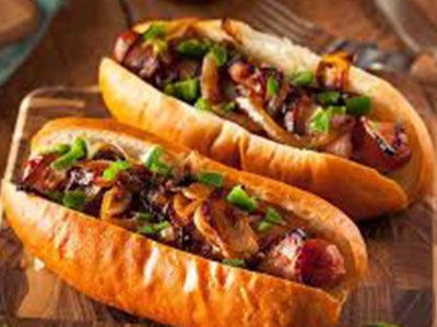 Oriental Sausage With Cheese Sandwich