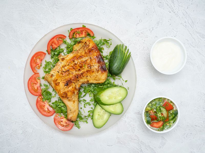 Quarter Chicken Thigh Meal With Rice
