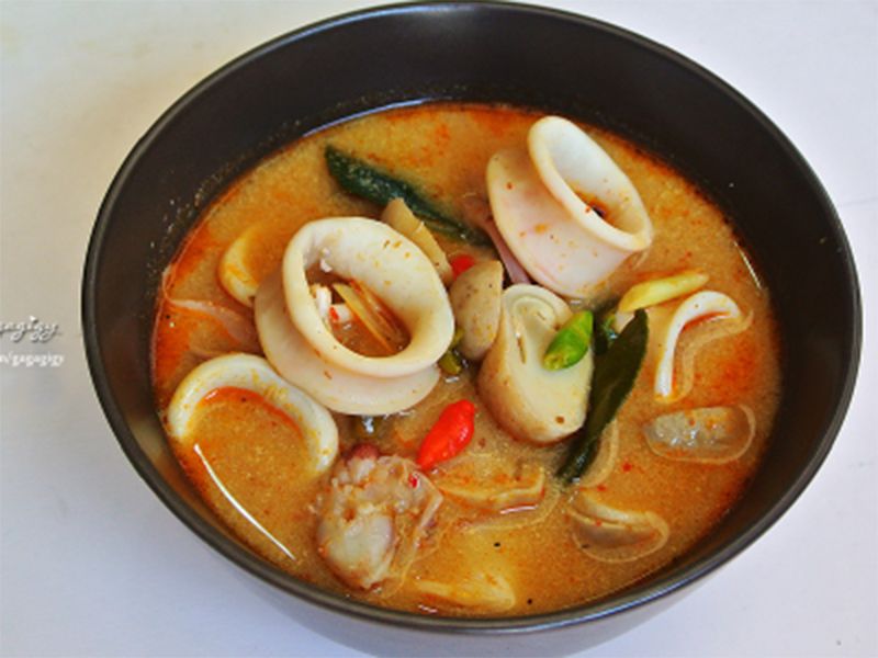 40. Tom Yam Pla Muek Soup