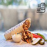 Chicken Shawerma Sandwich Saj Bread
