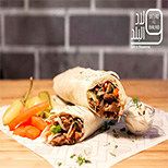 Meat Shawerma Sandwich Saj Bread