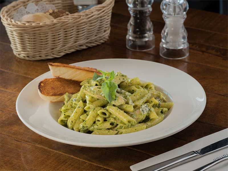 Chicken With Blue Cheese And Pesto Pasta