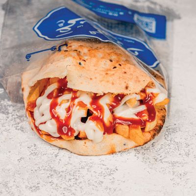 French Fries With Fried Egg Sandwich