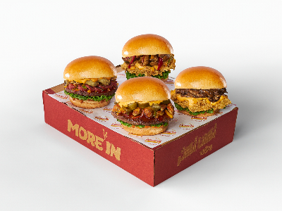 Brioche Box Mixed Beef and Chicken 4 Sandwiches