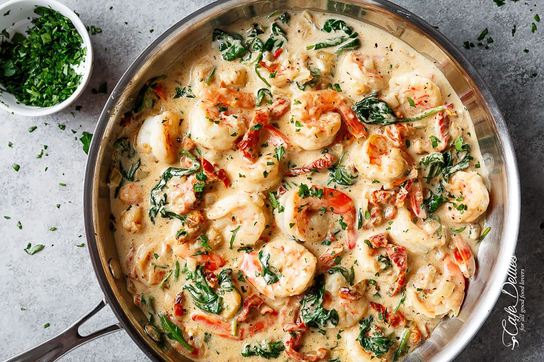 Shrimp With Shept Sauce