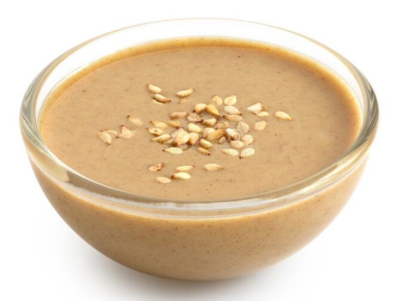 Sesame Paste Dip with Pickled Lemons with Safflower