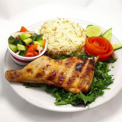 1/4 Chicken Meal Vegetables Thigh