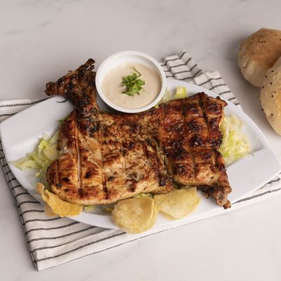 Half Chicken on Charcoal