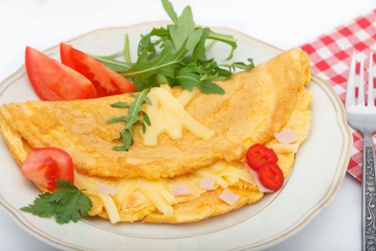 Omelette With Cheddar Cheese Sandwich
