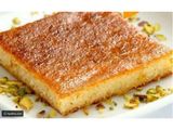 Basbousa With Qeshta Pie