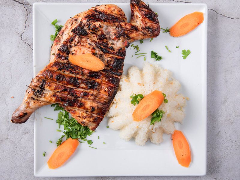 Half Grilled Chicken