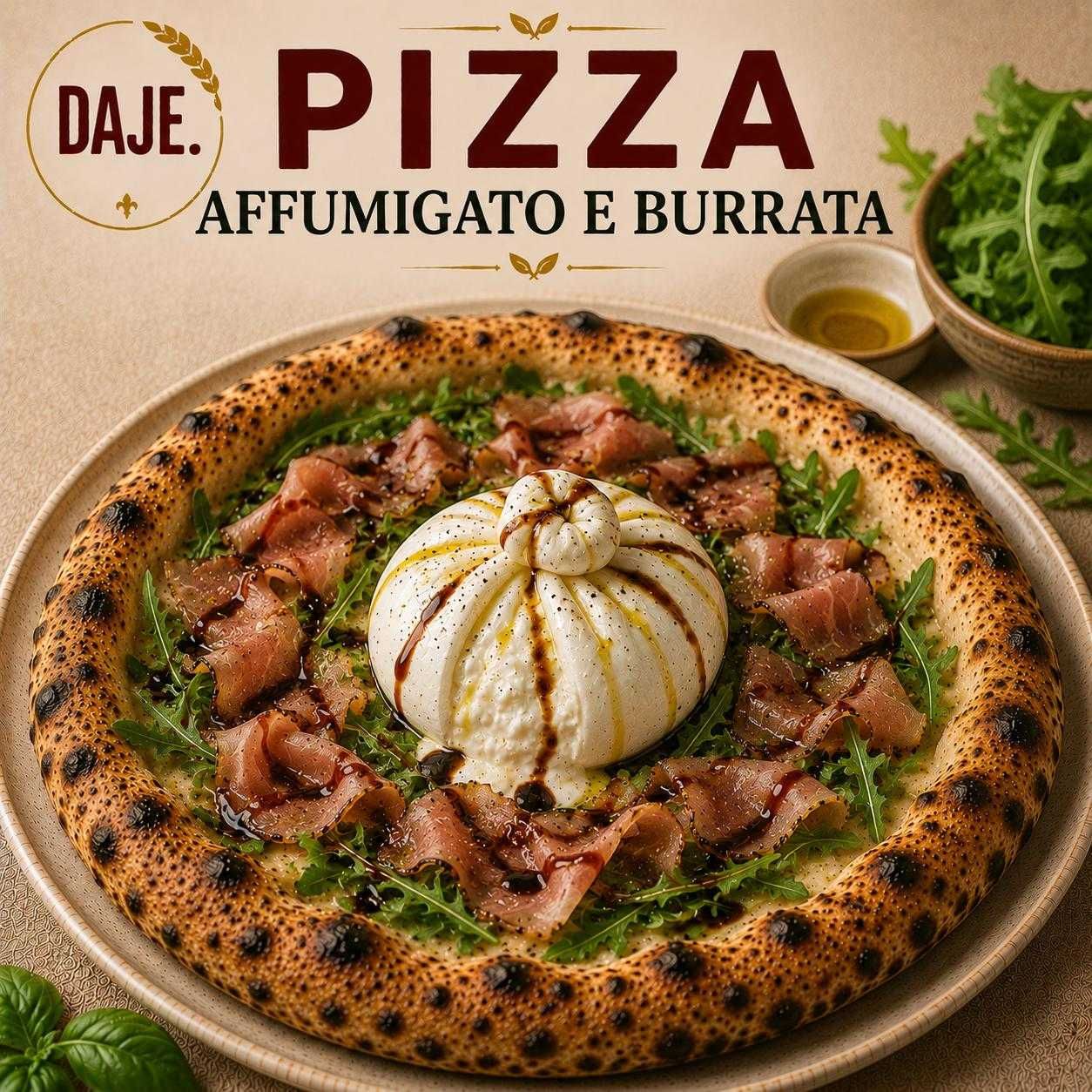 Pizza Burrata Affumigata