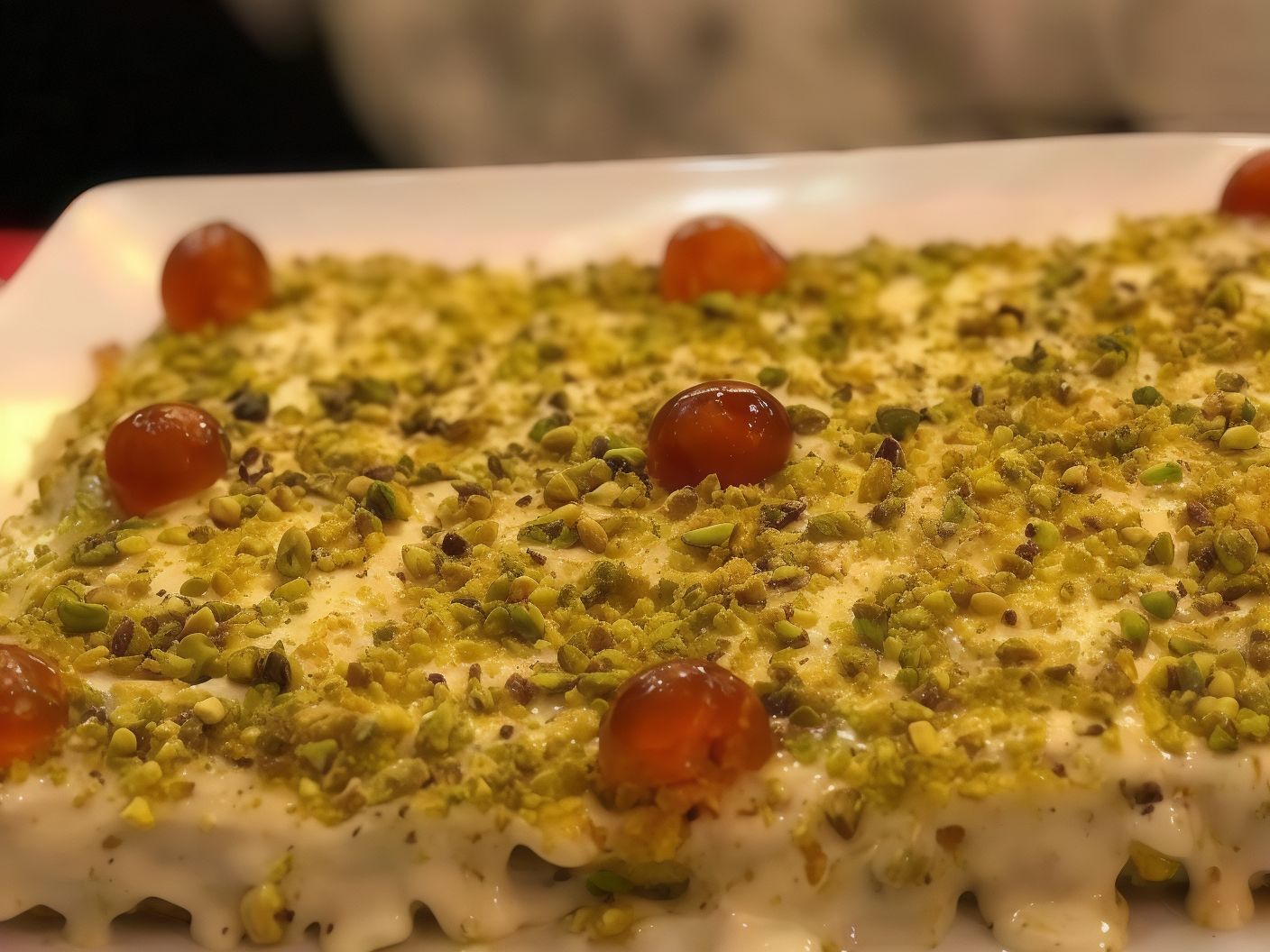 White Chocolate With Pistachio Pie