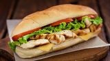 Charcoal Grilled Chicken Breasts Sandwich