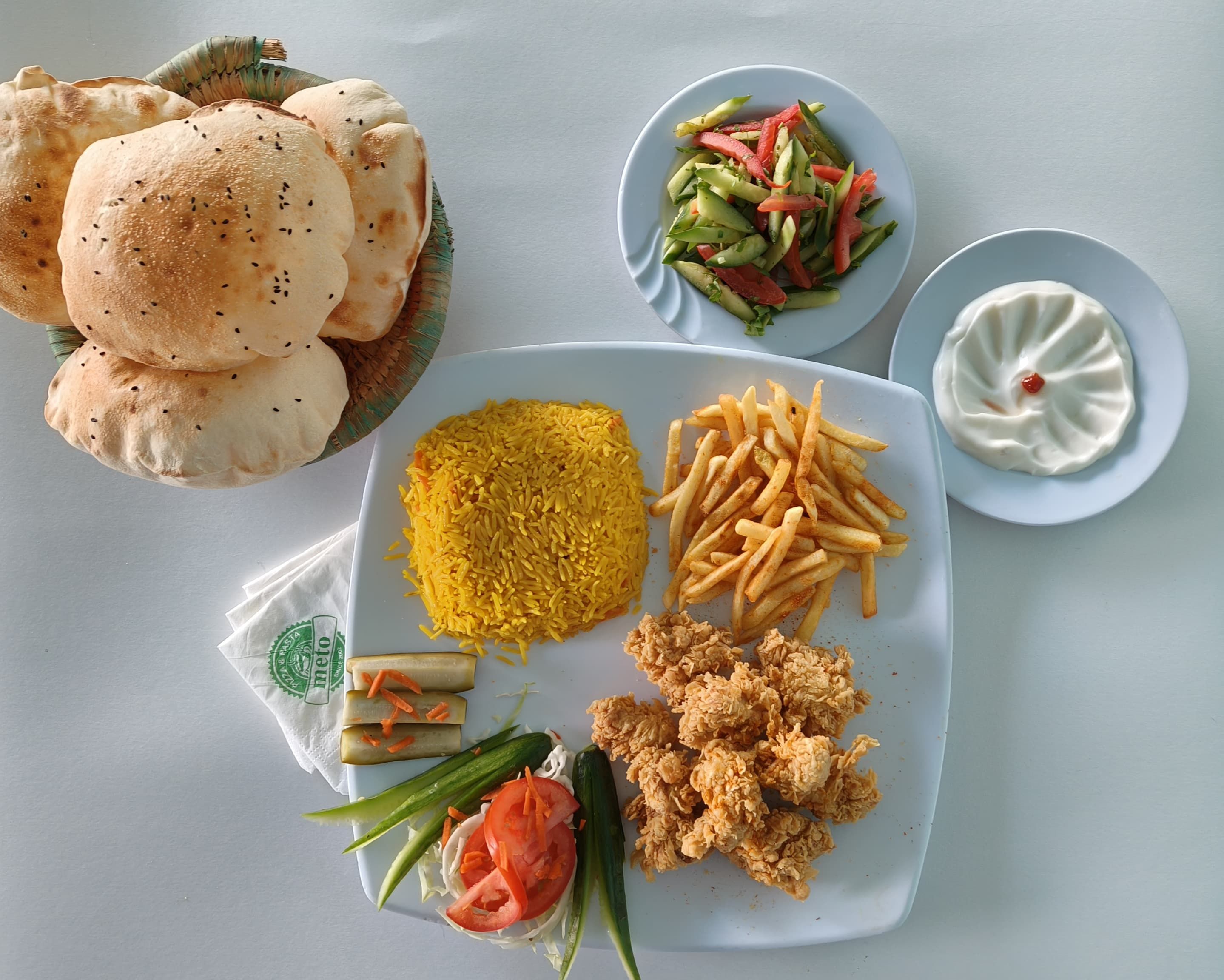 Crispy shrimp meal